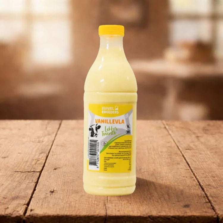 1 liter Vanille vla vers product uit Twente - Van Twentse Bodem