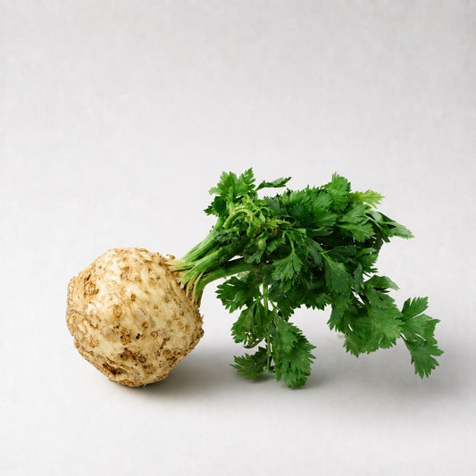 Knolselderij met loof