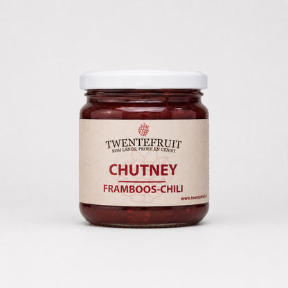 Framboos-chili chutney - 115 gram vers product uit Twente - Van Twentse Bodem
