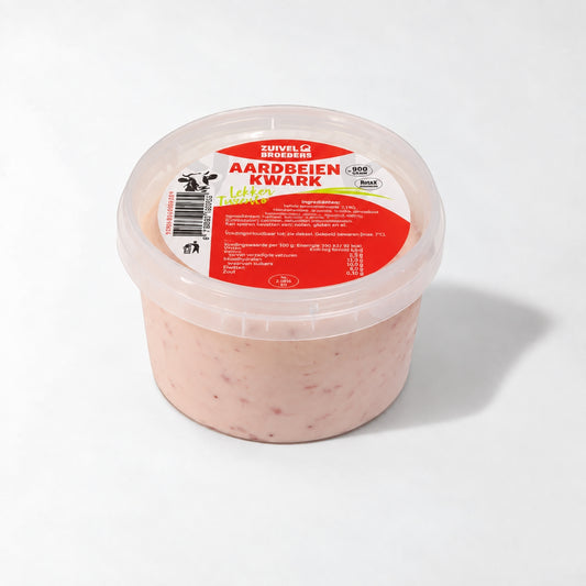 Aardbeienkwark - 500 gram vers product uit Twente - Van Twentse Bodem