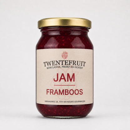 Frambozenjam - 300 gram vers product uit Twente - Van Twentse Bodem