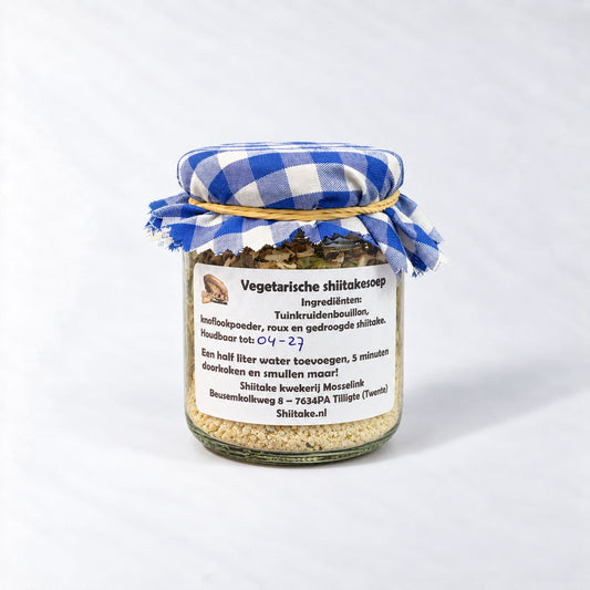 Vegetarische shiitakesoep - 250 gram vers product uit Twente - Van Twentse Bodem