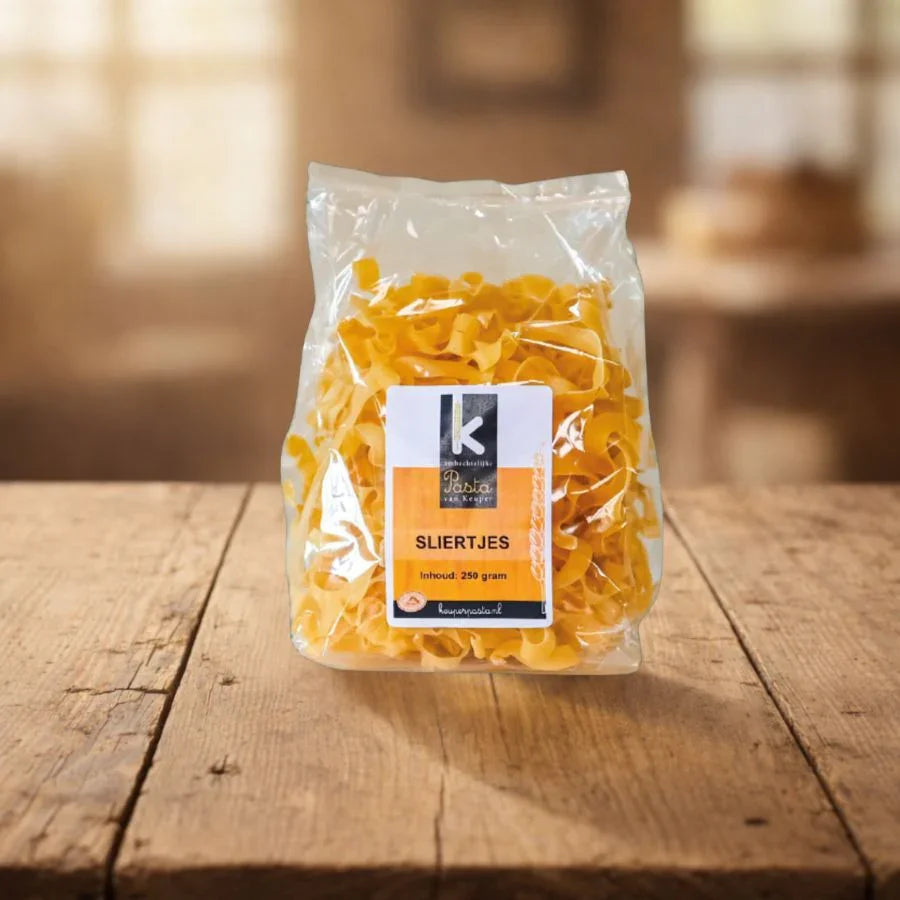 250 of 400 gram Tagliatelle vers product uit Twente - Van Twentse Bodem