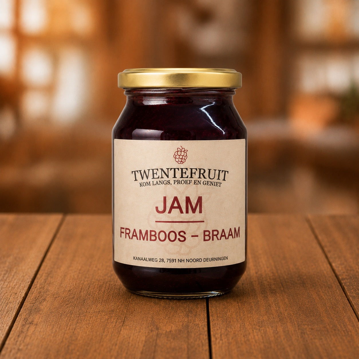 Braam-framboos jam - 300 gram vers product uit Twente - Van Twentse Bodem