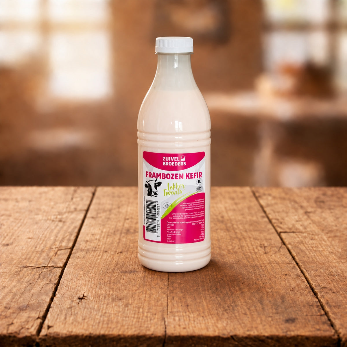 Frambozen kefir - 1 liter vers product uit Twente - Van Twentse Bodem