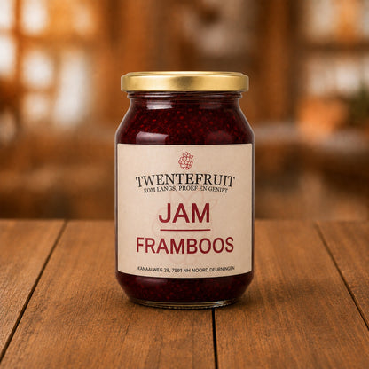 Frambozenjam - 300 gram vers product uit Twente - Van Twentse Bodem