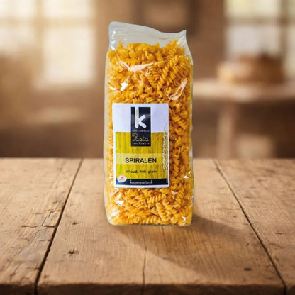 250 of 400 gram Spiralen pasta vers product uit Twente - Van Twentse Bodem