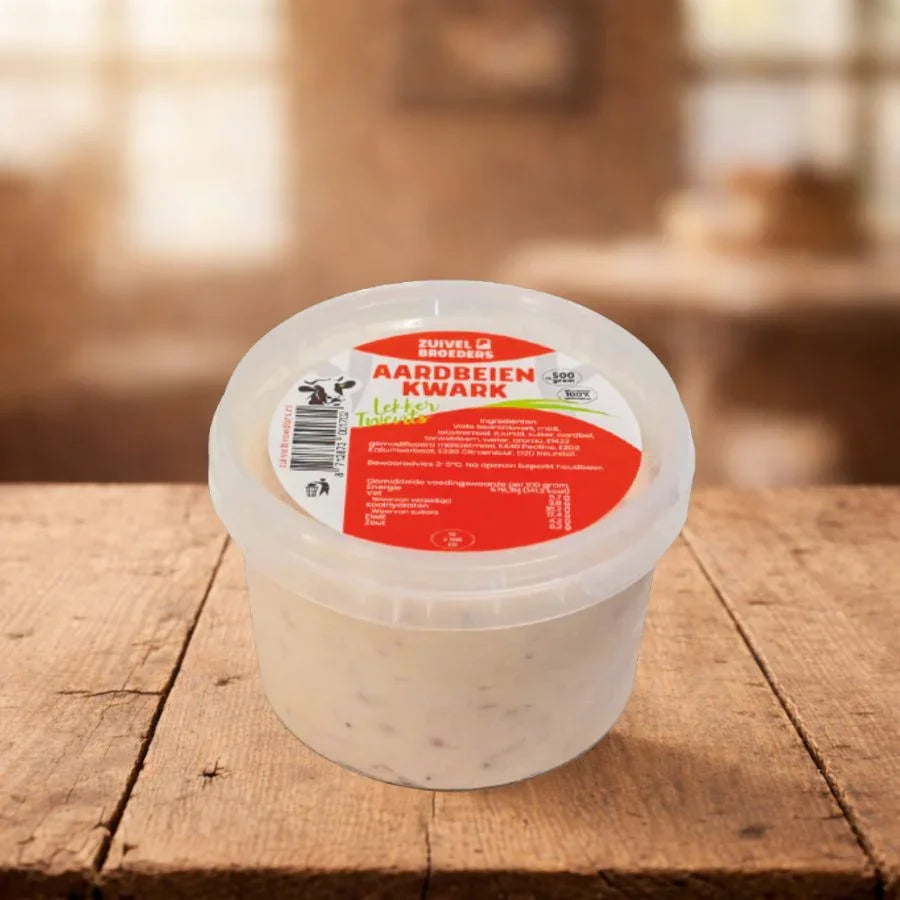 500 gram Aardbeienkwark vers product uit Twente - Van Twentse Bodem