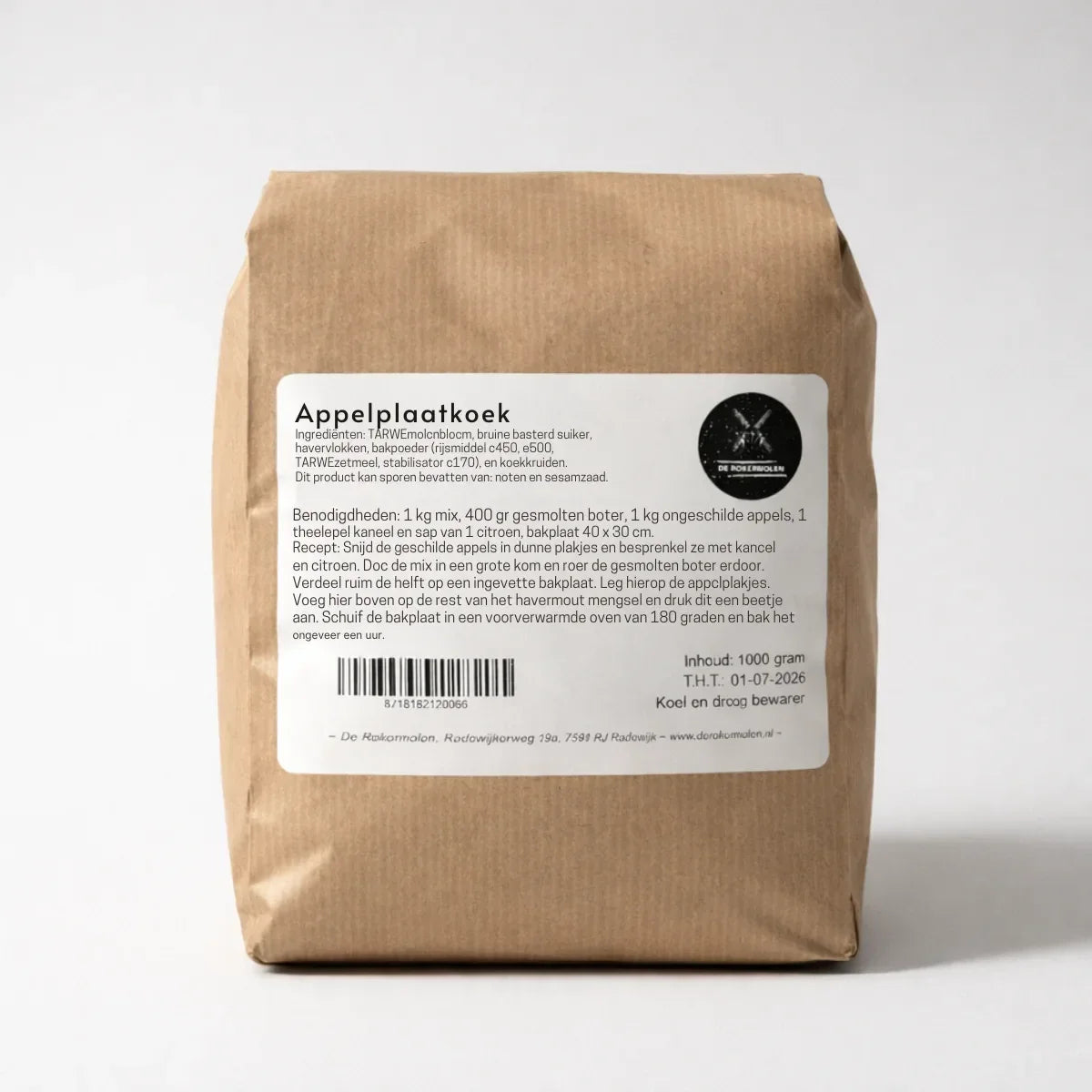 Bakmix appelplaatkoek vers product uit Twente - Van Twentse Bodem